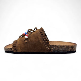 Viviana Vi VV26101 Marè Suede Leather Slipper with Fringes