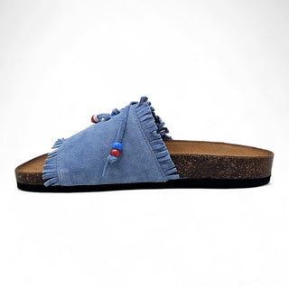 Ciabatta Marè in camoscio santorini con Frange Viviana Vi VV26101