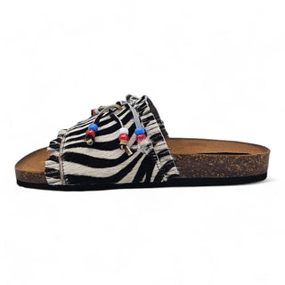 Ciabatta Marè in cavallino zebra con Frange Viviana Vi VV26101