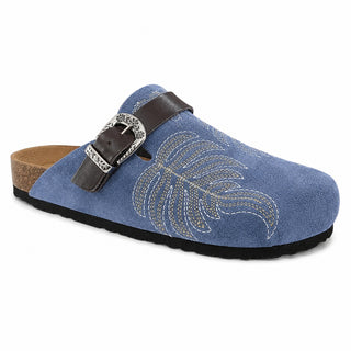 Sabots Texas en daim Santorini avec broderie Viviana Vi VV26102