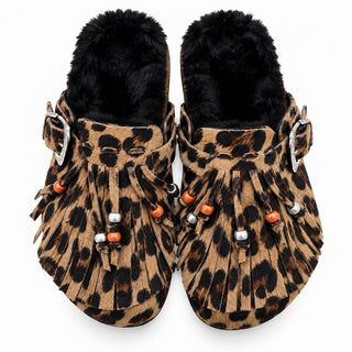 Sabot Aspen in cavallino maculato con ecopelliccia Viviana Vi VV26103
