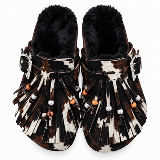 Sabot Aspen in cavallino mucca con ecopelliccia Viviana Vi VV26103