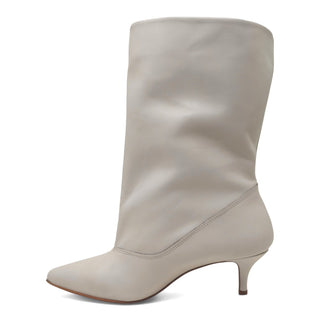 Stivaletto con tacco a stiletto 5 cm Elodie in pelle latte Viviana Vi VV26503