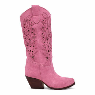 Stivale texano Colorado in camoscio fuxia traforato Viviana Vi VV26305