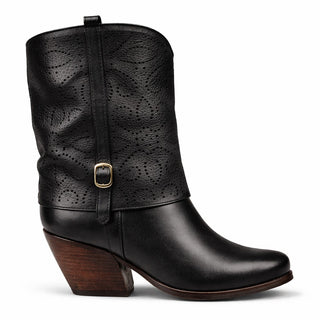 Stivaletti texani Ohio traforati in pelle nero Viviana Vi VV26307