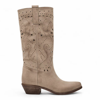 Viviana Vi VV26308 Alabama Perforated Suede Mink Western Boots