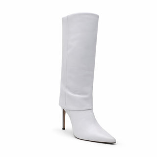 Botte à talon aiguille 11 cm Nora en cuir blanc Viviana Vi VV26501