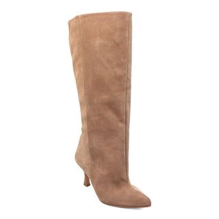 Bottes à talon sablier 7 cm Chloé en daim vison Viviana Vi VV26502